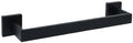 Matt Black Bathroom Accessories Set - Wall-Mounted Toilet Roll Holder, Robe Hook, 40cm & 50cm Towel Rail Rack Hardware for Modern Bathroom Organization