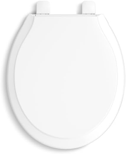 KOHLER 78052-RL-0 Rutledge ReadyLatch Quiet Close Rount Toilet Seat, Slow Close Lid and Seat, Grip-Tight Bumpers and Installation Hardware, White (Pack of 2)