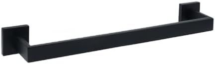 Stylish Matt Black Bathroom Accessories Set - Wall Mounted Toilet Roll Holder, Robe Hook & Towel Rail Rack (40cm & 50cm) - Modern Bathroom Hardware & Organization Solutions