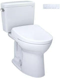 TOTO® Drake® WASHLET®+ Two-Piece Elongated 1.6 GPF TORNADO FLUSH® Toilet and S7A Contemporary Bidet Seat with Auto Flush, Cotton White - MW7764736CSGA#01