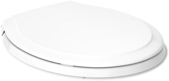 KOHLER 78052-RL-0 Rutledge ReadyLatch Quiet Close Rount Toilet Seat, Slow Close Lid and Seat, Grip-Tight Bumpers and Installation Hardware, White (Pack of 2)