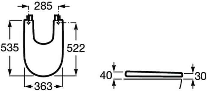 Roca A8062A200B MERIDIAN Tapa Asiento Bidé Amortiguada