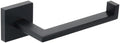 Stylish Matt Black Bathroom Accessories Set - Wall Mounted Toilet Roll Holder, Robe Hook & Towel Rail Rack (40cm & 50cm) - Modern Bathroom Hardware & Organization Solutions