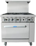 Atosa AGR Commercial Gas Range, 36' Gas Range, (6) Burners Top, (1) Standard Oven, Propane Gas (AGR-6B-LP)