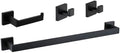 Black Bathroom Accessories Stainless Steel Set Wall Rack Towel Rack Towel Rack Tissue Holder Clothes Hook Toilet Brush Pendant,4 Pieces Set 3