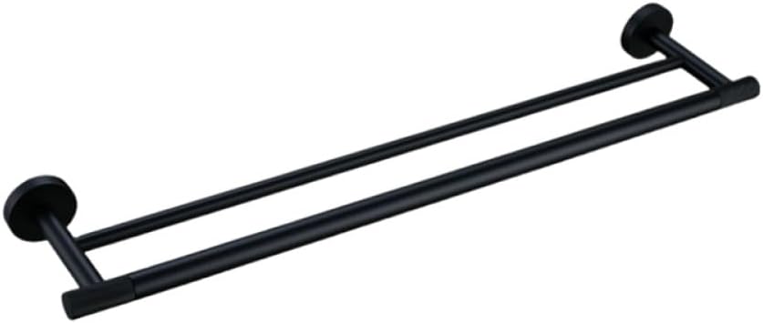 Modern Matte Black Bathroom Accessories Set with Brass Towel Bar Bath Robe Hook Knurled Shelf Ideal for Towels and Paper Tissue 60 Inch Long Towel Bar