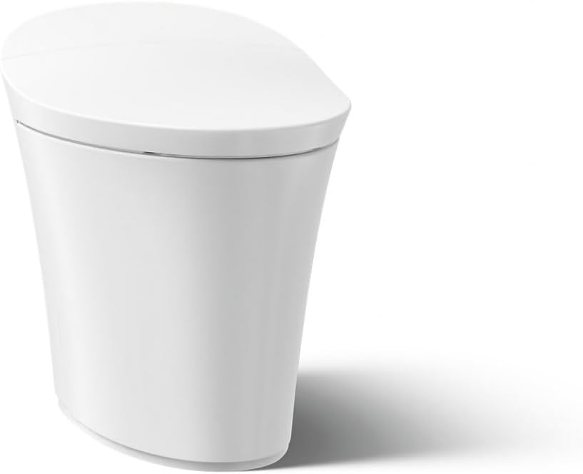KOHLER K-5401-PA-0 Veil One-Piece Elongated Dual-Flush Intelligent Toilet, Smart Bidet Toilet, White