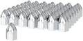 Generic 60 Pack of Chrome 1 1/2' Push On Bullet Nut Cover