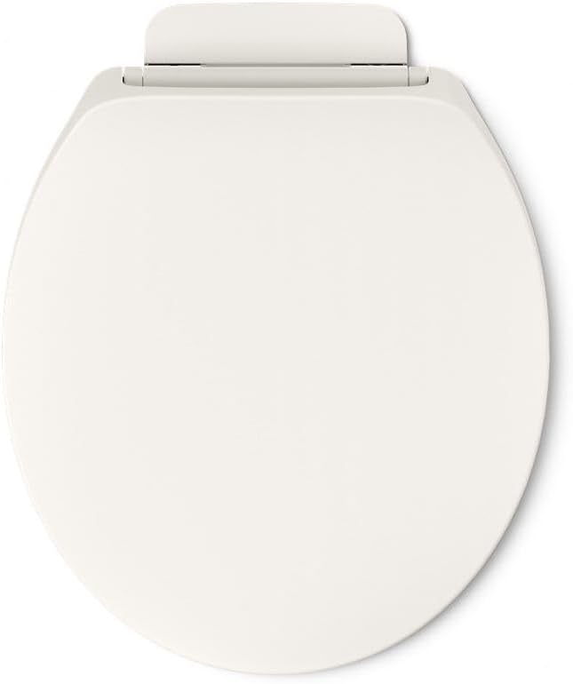 Kohler K-28005-96 Drift ReadyLatch Quiet Close Round Toilet Seat, Biscuit (Pack of 2)