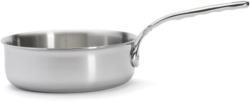 De Buyer Professional 20 cm Stainless Steel Affinity Straight Edge Sauté Pan
