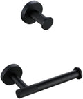 Modern Matte Black Bathroom Accessories Set with Towel Bar Bath Robe Hook Brass Knur Bathroom Hardware and Shelf Stylish Bathroom Decor with Space for Towels and Tissue Paper