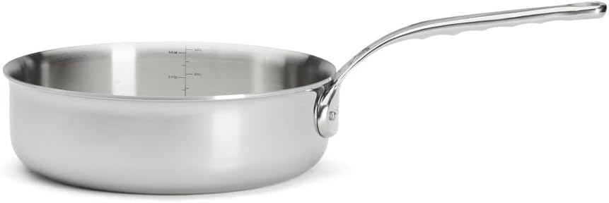 De Buyer Professional 24 cm Stainless Steel Affinity Straight Edge Sauté Pan