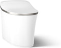KOHLER K-77795-0BN Eir Comfort Height One-Piece Elongated, Dual-Flush, Smart Toilet with Bidet Built In, White with Brushed Nickel