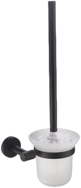 Matte Black Bathroom Hardware Accessories Set Knurled Brass Kit Towel Bar Ring Robe Hook Paper Holder Towel Ring Toilet Brush,Toilet Brush