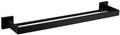 Black Bathroom Accessories Stainless Steel Set Wall Rack Towel Rack Towel Rack Tissue Holder Clothes Hook Toilet Brush Pendant,Double Towel Bar