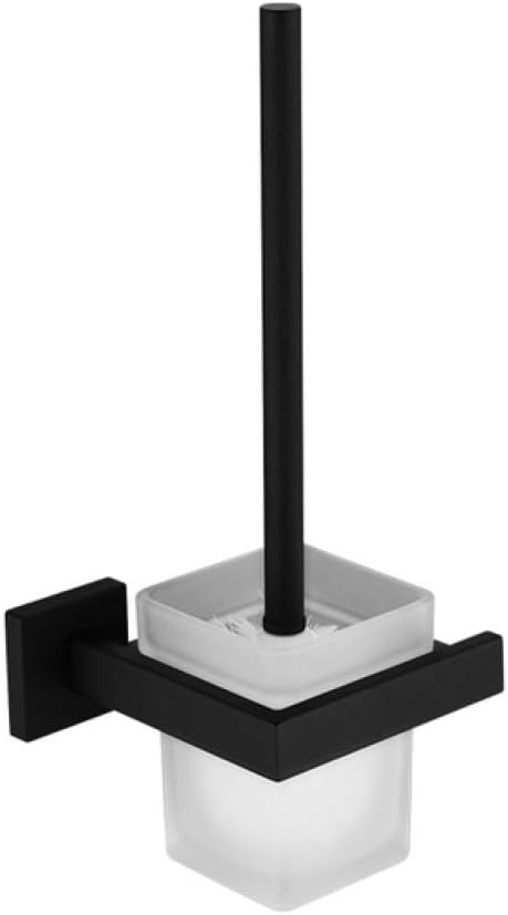 Matt Black Bathroom Hardware Set Kit Accessories Wall Shelf Towel Bar Rack Rail Robe Hanger Toilet Brush Roll Paper Holder Dish,MB Toilet Brush
