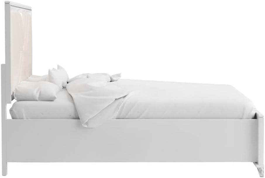 Furniture of America FOA Anaiya 6-Piece Contemporary Wood King Bedroom Set in White