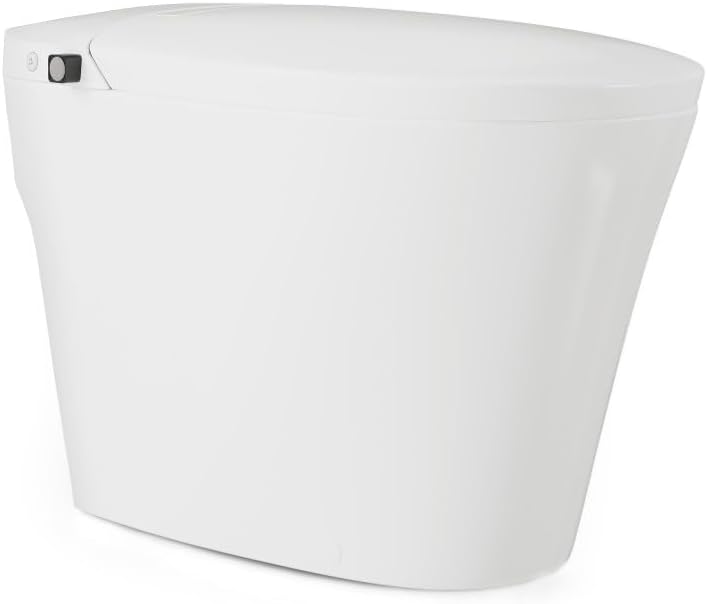 Swiss Madison Hugo H Power Flush Tankless Toilet 7' Back Outlet 1 GPF Non-Electric Toilet with Integrated Tank and Manual Bidet in Glossy White