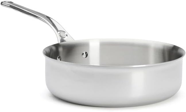 De Buyer Professional 24 cm Stainless Steel Affinity Straight Edge Sauté Pan
