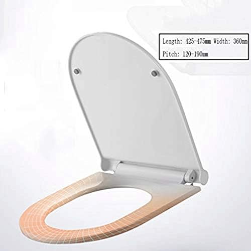 Toilet Lid-Slim Zero-Non Electric Bidet Seat for Elongated Toilet, Dual Nozzle, Nightlight, White/U Type (U Type)