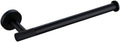 Modern Matte Black Bathroom Accessories Set with Brass Towel Bar Bath Robe Hook Knurled Shelf and Tissue Holder Stylish Bathroom Hardware for Towels and Paper Essentials