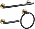 Bathroom Accessories Toilet Paper Holder Towel Holder Set Bath Shower Towel Ring Robe Hook Black Hardware,3 Pieces Set02