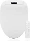 GenieBidet Electric Bidet Toilet Seat - Self Cleaning Heated Elongated Design and Wireless Remote Control - Unlimited Warm Water - Convenient Heated Boilet Seat with Bidet- EB-4000e