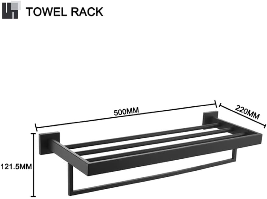 Black Bathroom Accessories Stainless Steel Set Wall Rack Towel Rack Towel Rack Tissue Holder Clothes Hook Toilet Brush Pendant,Towel Rack