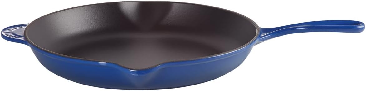 Le Creuset Enameled Cast-Iron 11-3/4-Inch Skillet with Iron Handle, Cobalt