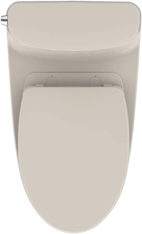 TOTO Nexus One-Piece Elongated 1.28 GPF Universal Height Toilet with CEFIONTECT and SS124 SoftClose Seat, WASHLET + Ready, Sedona Beige - MS642124CEFG#12
