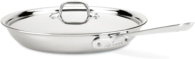 All-Clad Stainless Steel 12-inch Frying Pan, Silver Stainless Steel Sauce Pan, 3qt. Silver