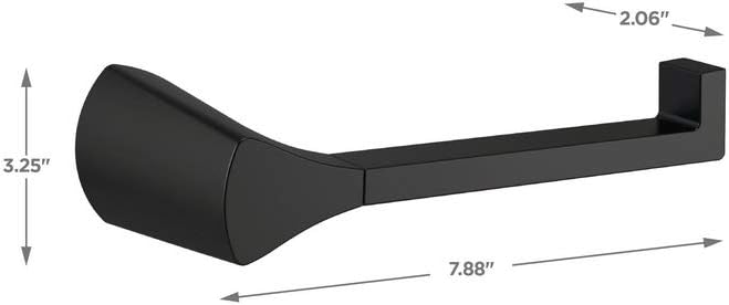 Delta Faucet Zura Toilet Paper Holder, Matte Black, Bathroom Accessories, 774500-BL