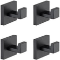 Black Bathroom Accessories Stainless Steel Set Wall Rack Towel Rack Towel Rack Tissue Holder Clothes Hook Toilet Brush Pendant,4 PCS Robe Hook