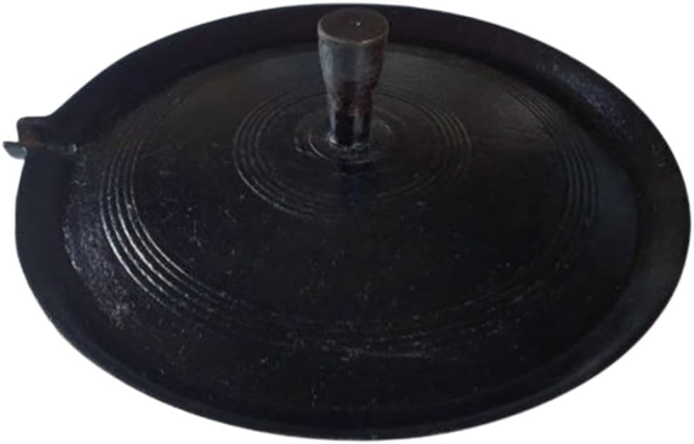 Handmade Korean cast iron cauldron lid sotttukkeong BBQ griddle Camping Outdoor Indoor 13.8in / 35cm
