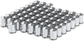 Generic 60 Pack of Chrome 1 1/2' Push On Pointed Nut Covers
