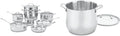 Cuisinart Contour Stainless 13-Piece Cookware Set with 12-Quart Stockpot Bundle