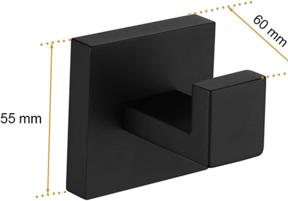 Matt Black Bathroom Hardware Set Kit Accessories Wall Shelf Towel Bar Rack Rail Robe Hanger Toilet Brush Roll Paper Holder Dish,MB 4 Piece Set