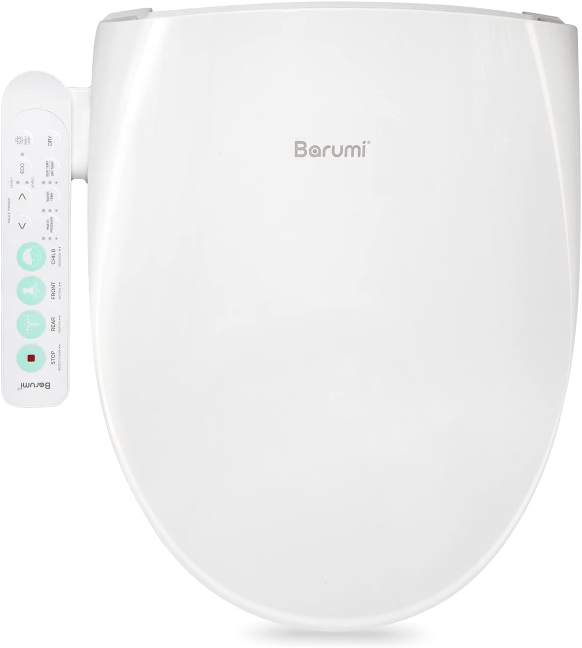 Barumi Bidet [BM-5000], Electric Bidet Toilet Seat, Heated Seat, Warm Water, Position Control, Eco-Mode, Self Cleaning