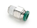 Parker Hannifin W68PLP-6-6-pk20 Prestolok PLP Male Connector Push-to-Connect Fitting, Nickel Plated, 3/8' Push-to-Connect Tube x 3/8' Male NPTF, Brass (Pack of 20)