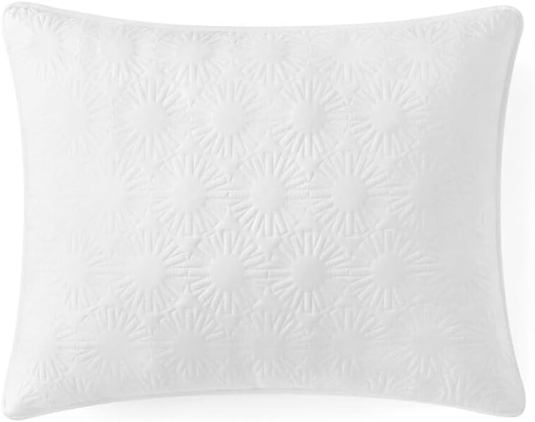 UGG King Quilt Set with Sun Embroidery- 3 Piece King Bedding Set with 1 Quilt and 2 Matching Shams, Soft Lightweight Bedroom Decor & Luxury Bed Spread, White Snow (Devon)
