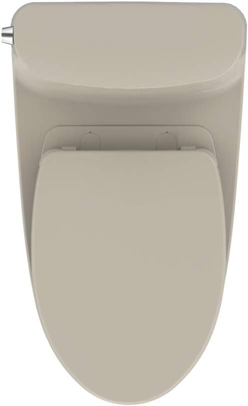 TOTO Nexus One-Piece Elongated 1.28 GPF Universal Height Toilet with CEFIONTECT and SS124 SoftClose Seat, WASHLET + Ready, Bone - MS642124CEFG#03