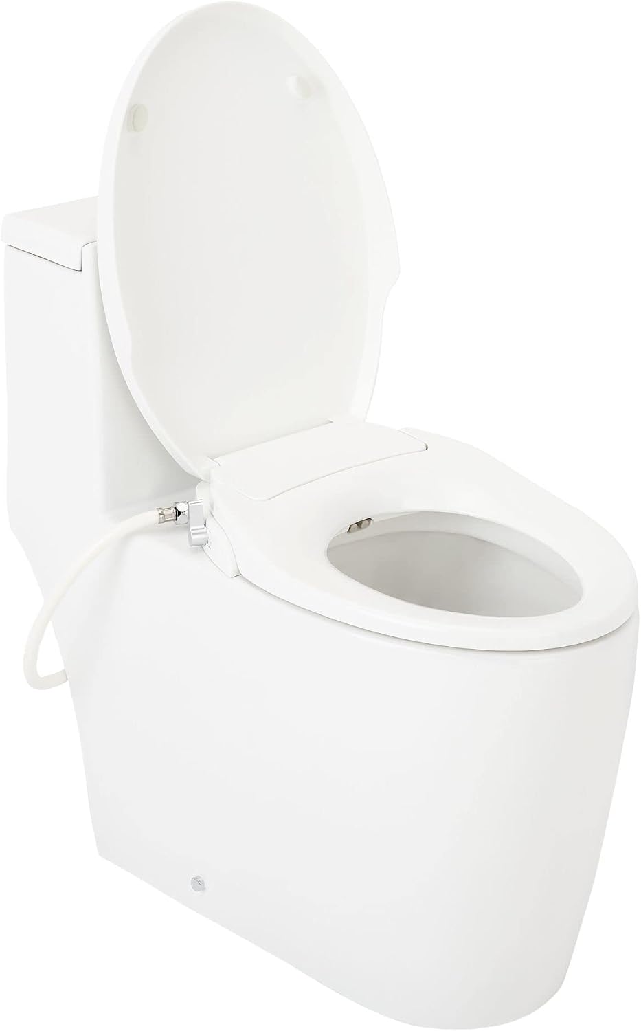 Signature Hardware 481678 Sitka 1.28 GPF One Piece Elongated Toilet - Bidet Seat Included, ADA Compliant - White