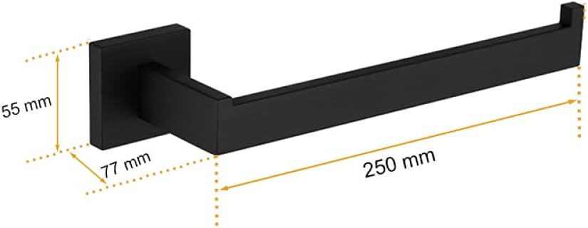 Black Bathroom Hardware Set Towel Tack Paper Holder Toilet Brush Holder Robe Hook Stainless Steel Bathroom WC Accessories,MB 3 Piece Set