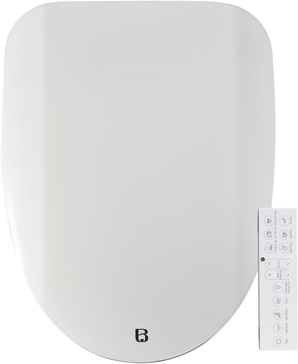 FN3 Smart Toilet Seat, Elongated Toilet Seat Slow Close, Electric Heated Bidet with Pre-Wet, Bidet Attachment for Toilet Warm Water, Air Dryer, Remote Control
