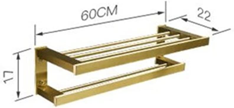 Towel Rack Bath Hardware Aluminum Brushed Gold Towel Rack, Towel Holder Bathroom Accessories Towel Shelf