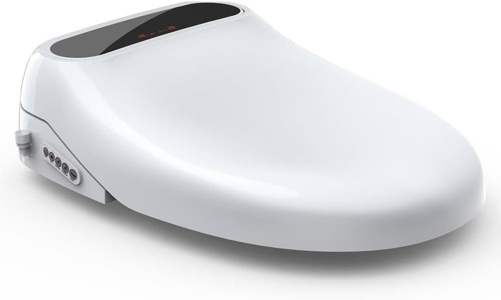Cascada Premium Elongated White Smart Bidet Toilet Seat | Heated Seat, Warm Air Dryer, and Customizable Wash Settings