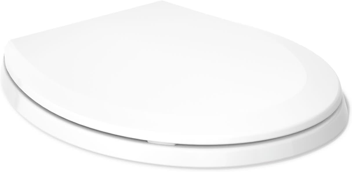 KOHLER K-4662-0 Lustra Round-front Toilet Seat, White