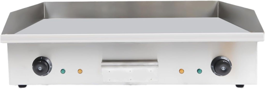 Commercial Electric Griddle, 3000w Stainless Steel Teppanyaki Grill Indoor Outdoor, Countertop Flat Top BBQ Plate with Thermostatic Control 50-300℃ for Restaurants Home