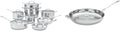 Cuisinart Contour Stainless 13-Piece Cookware Set with 12-Inch Open Skillet Helper Handle