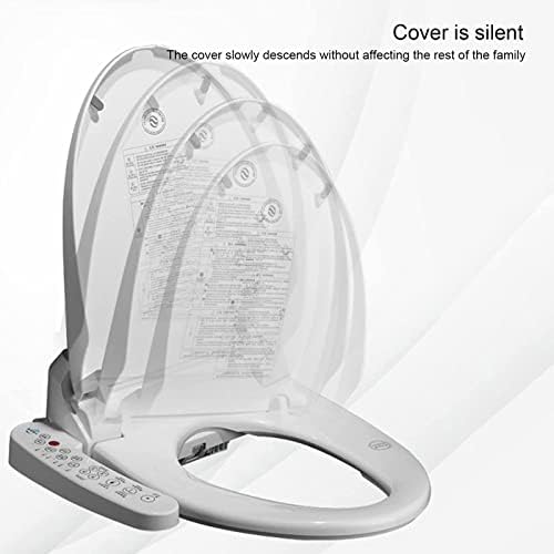 Electronic Toilet Seat, Smart Heated Seat Bidet Toilet Seat, Temperature Controlled Wash, Warm Air Dryer, Self-Cleaning Nozzle, Turbo Touch Panel, Relieve Constipation and Save Toilet Paper